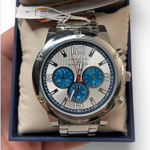 Joseph Abboud Other - Joseph Abboud Silver-Tone White Dial Mens Watch In Original Box, New